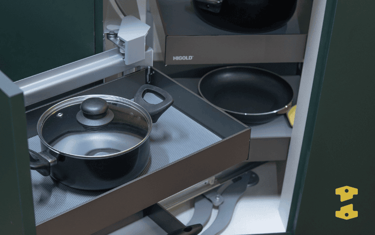 Esquina mágica HiGold para cocina integral